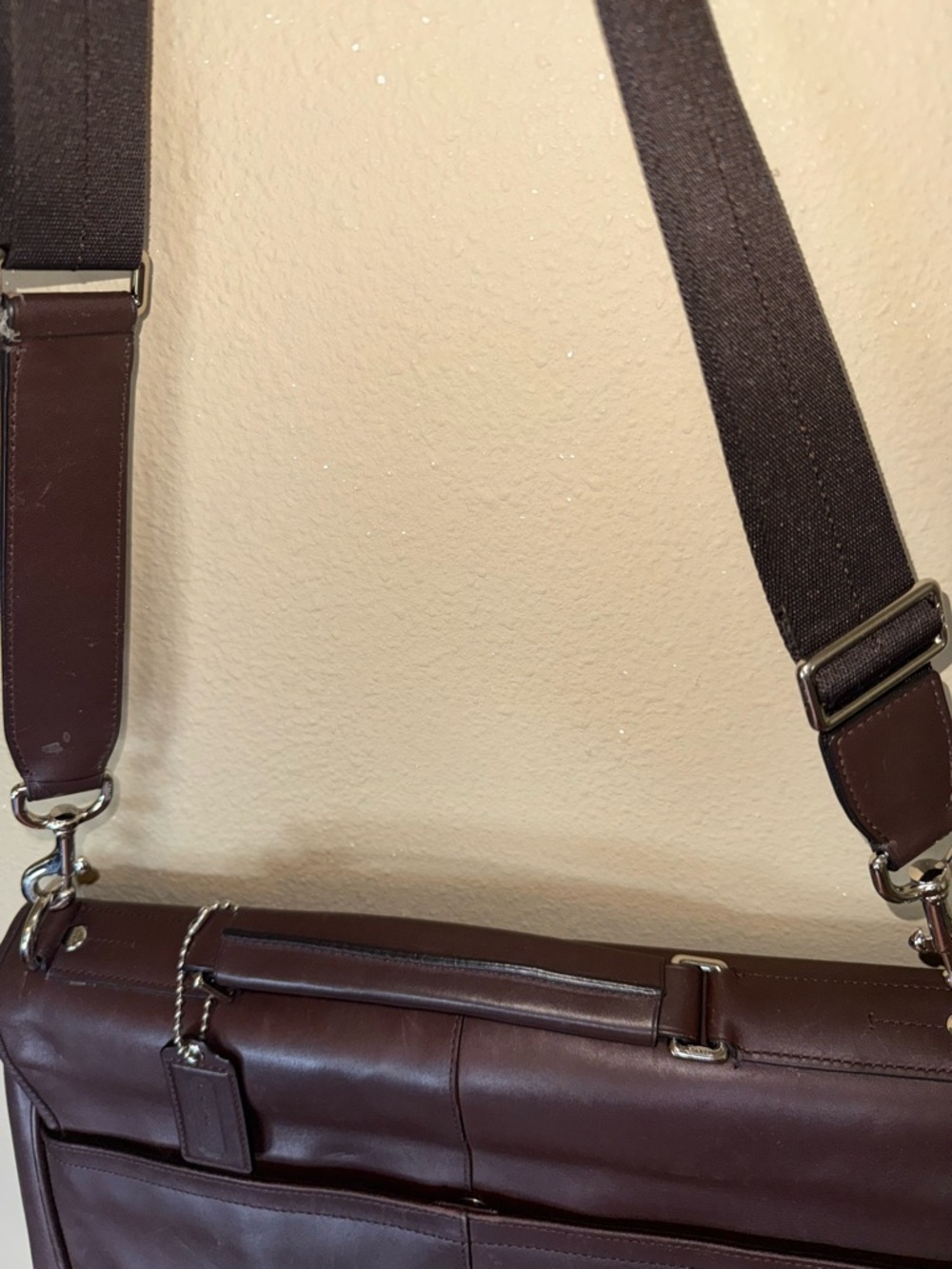 Vtg Coach Lexington Flap Top Brown Leather Laptop Briefcase Commuter Bag - Picture 5 of 16